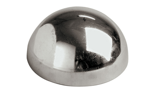 Semi sfera in acciaio inox. Diametro 20 cm. Altezza 10 cm.